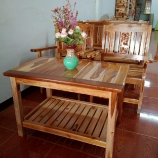 โต๊ะกลางไม้สักแท้ โต๊ะทำงานและวางของ teak table