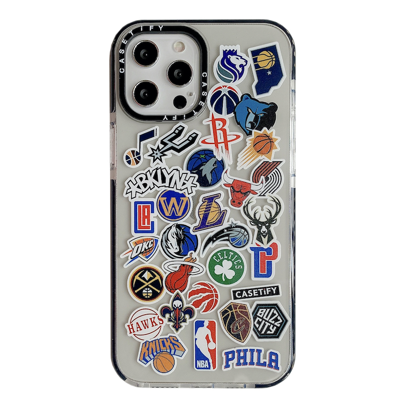 Casetify เคสโทรศัพท์มือถือ TPU ใส แบบนิ่ม ลายทีมบาสเก็ตบอล NBA สําหรับ iPhone 15 14 13 12 11 Pro Max