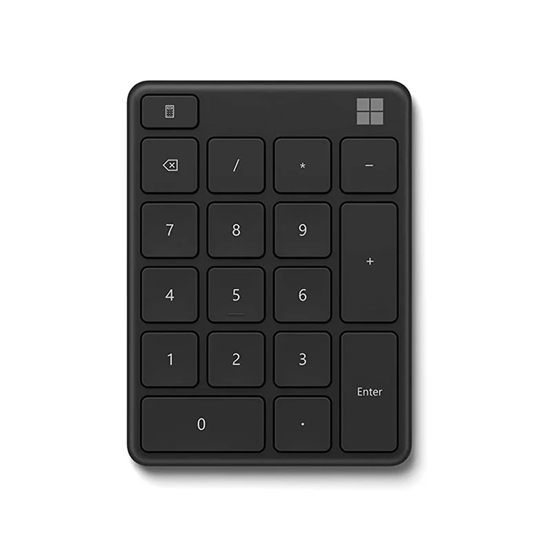 Microsoft Number Pad Bluetooth คีย์บอร์ดตัวเลขไร้สาย เชื่อมต่อผ่านบลูทูธ.(สีดำ)