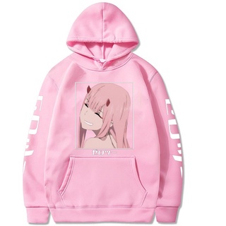 Yttq ใหม่ล่าสุด เสื้อยืดมีฮู้ด ลายการ์ตูนอนิเมะ Zero Two Darling In The Franxx Sudadera สไตล์ฮาราจูกุ ของขวัญวันเกิด สําหรับผู้ชาย XQ