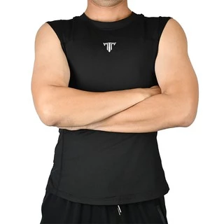 เสื้อรัดกล้ามเนื้อ แขนกุด รุ่น BKP ดำ THATA Cool Sleeveless Shirt เสื้อแขนสั้น บอดี้ฟิต เสื้อรัดรูป Body fit