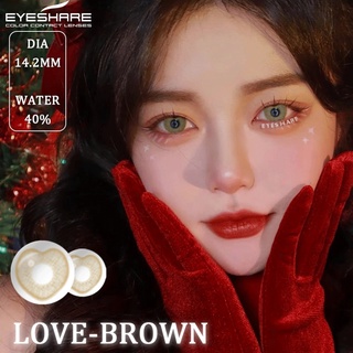 Eyeshare ใหม่ล่าสุด เลนส์ซอฟท์เลนซ์ LOVE เส้นผ่าศูนย์กลาง 14.2 มม. 1 คู่ BIG EYES Soflen 2022