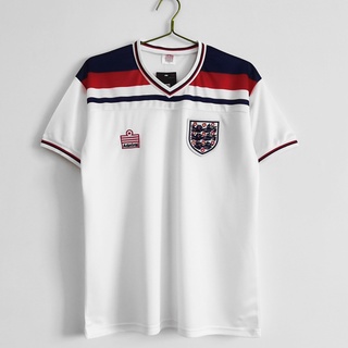 1982 England Jersey Home Retro Football Short Sleeve Jersey Shirt National Team Soccer