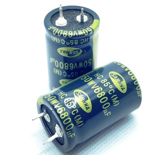 Capacitor ยี่ห้อ Samwha ของแท้  ค่า 6800uF/50V. จำนวน 1 ตัว