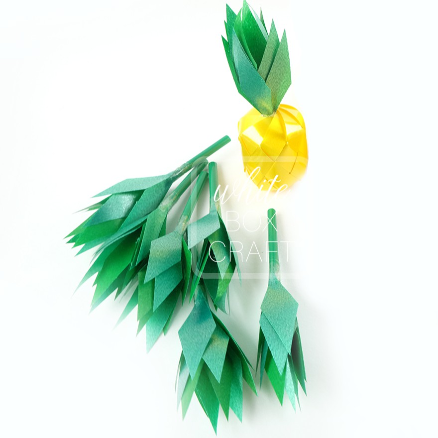 ใบสับปะรด ริบบิ้น 17z 100 ชิ้น/ชุด (ใบริบบิ้น) สำหรับตกแต่งเหรียญโปรยทาน