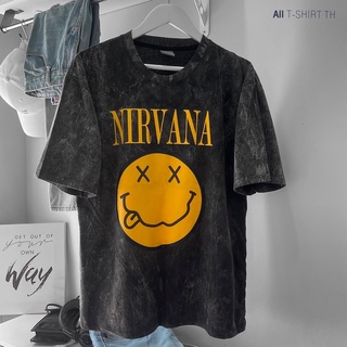 เสื้อวินเทจOVERSIZE 😊😊ลายยิ้มNIRVANA ใส่ได้ทั้งผู้ชายและผู้หญิง ✅ของแท้100%