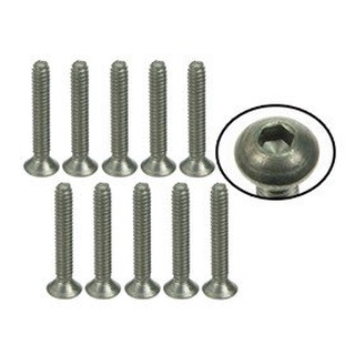 3Racing TS-FS4340M 4-40 x 3/4 Titanium Flat Head Hex Socket - Machine (10 Pcs)