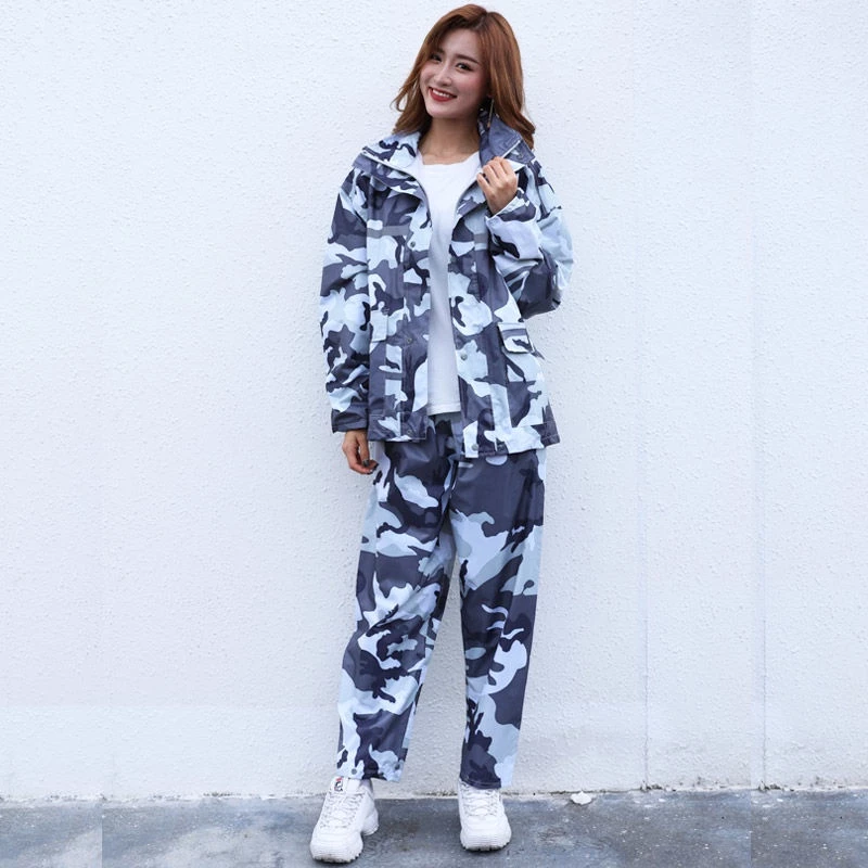 เสื้อกันฝนพร้อมหน้ากาก แถบสะท้อนแสง สีขาว thumbnail 6