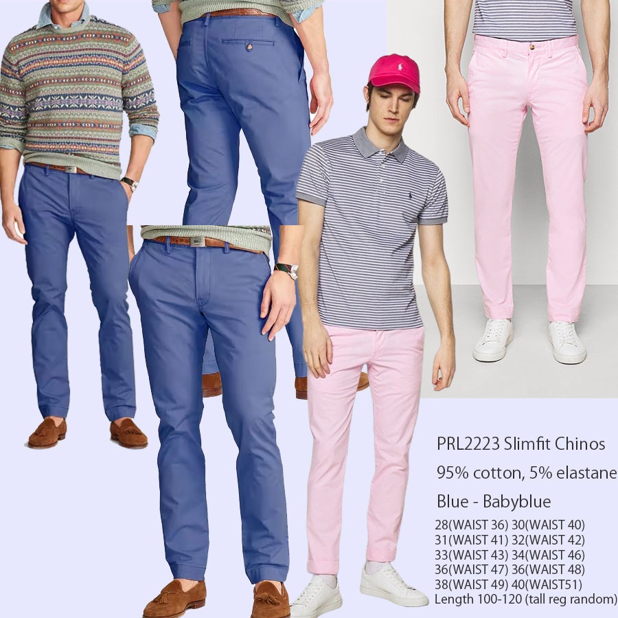 PRL2223 SLIMFIT CHINOS PANTS - PRL2224 SLIMSTRAIGHT CHINOS