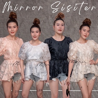 MiRRoRSiSTER’s FLeuRRaRy BLoUSE #20208.4 เสื้อไปงาน เสื้อผ้าทอลาย เสื้อแขนพอง เสื้อทรงสวย