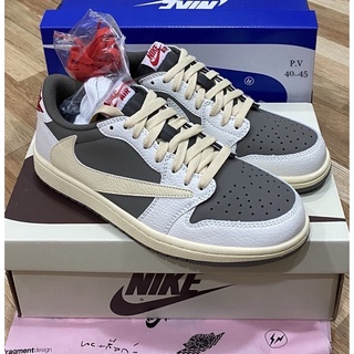 ฟรีค่าจัดส่ง ❤️ Nike Air Jordan 1 Low Travis Scott x Fragment