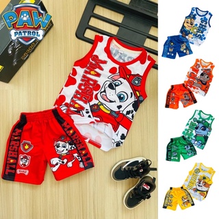 มีเก็บปลายทาง‼️ชุดเด็ก เสื้อกล้ามเด็ก ชุดเซตขาสั้น ลายหมา PAW PATROL