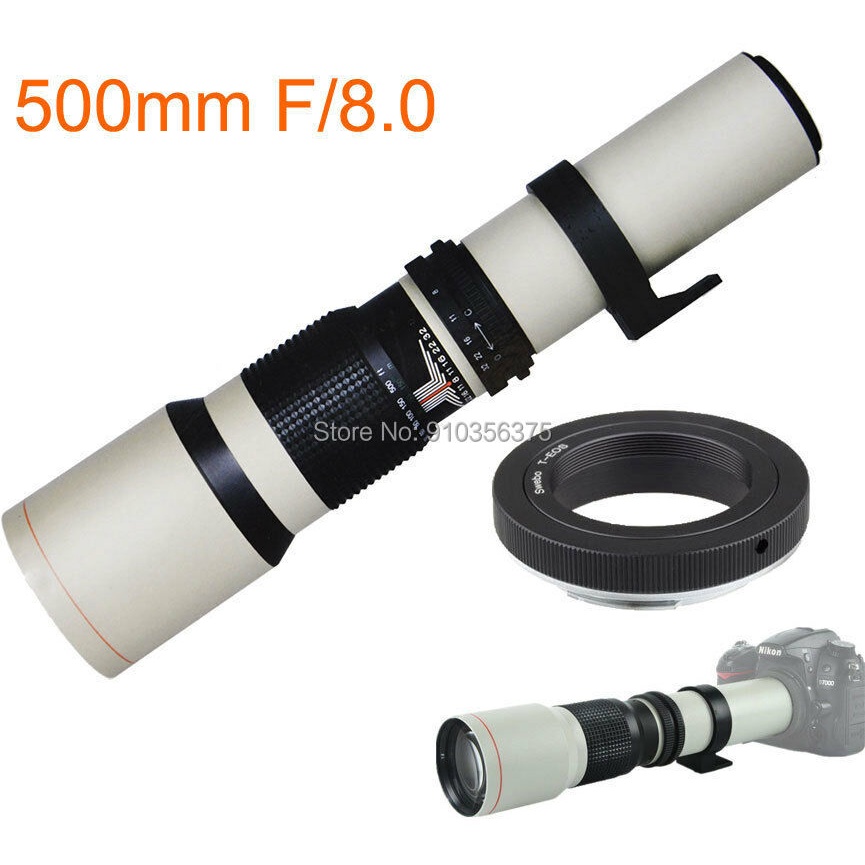 ☂JINTU 500mm/1000mm f8.0 Telephoto Mirror Telescope Lens for NIKON DSLR Camera D7100 D7200 D3400 D90 D5200 D5600 D800 D8