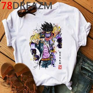 【🔥🔥】แขนสั้น เสื้อยืดJojo Bizarre Adventure 2022 เสื้อยืดแขนยาวลําลองสําหรับผู้หญิงเสื้อยืดหลวมๆ แฟชั่น คอกลม