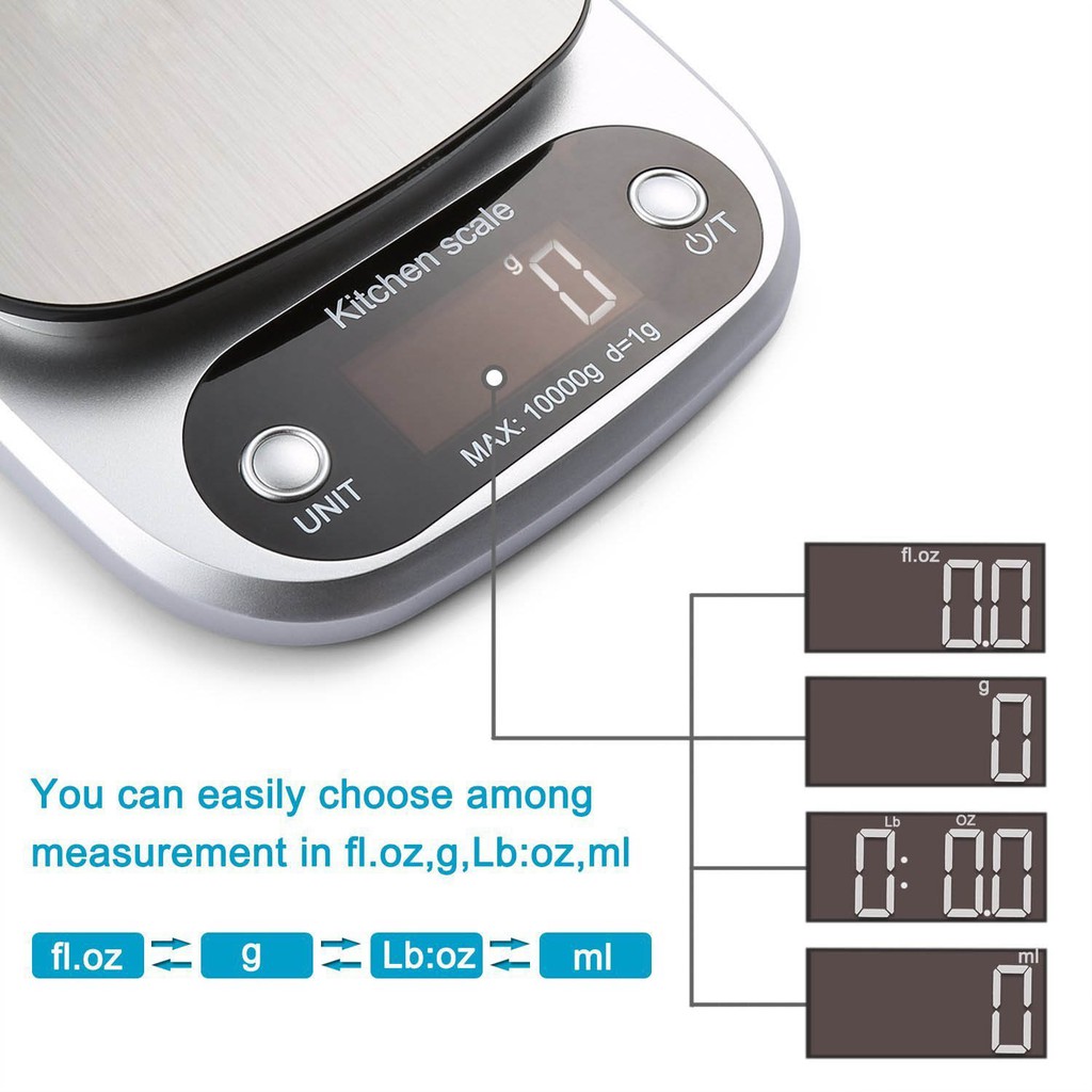 22lb 10Kg Accurate Digital Kitchen Scale Small Food Scale Gram Electronic  Scale IRbh | Shopee Thailand