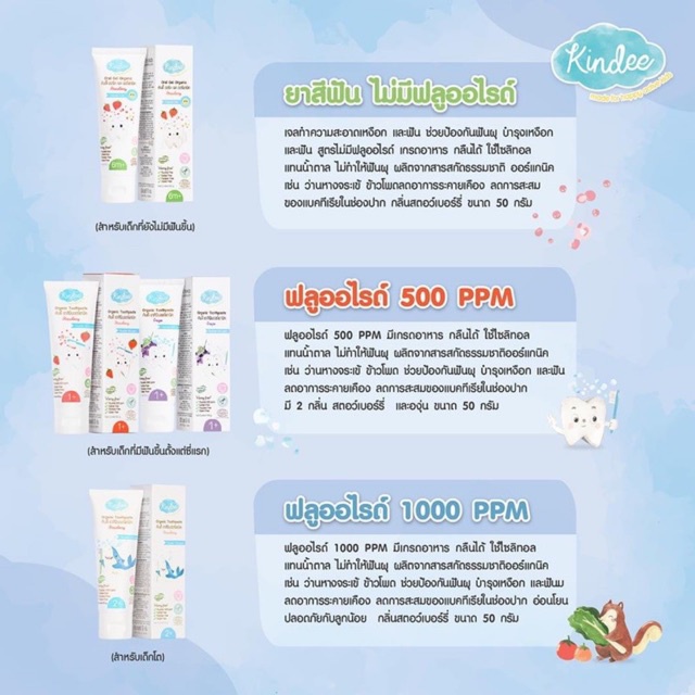 ❤️ kindee ยาสีฟันเซตคู่