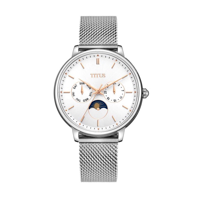[Online Exclusive] Solvil et Titus (โซวิล เอ ติตัส) นาฬิกาผู้หญิง Fashionista ระบบควอตซ์ สายสแตนเลส/หนัง (W06-03071)