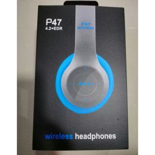 (หมดแล้วค่ะ)ชุดหูฟัง P47 Wireless Headphonesเหลือสีขาวนะคะ