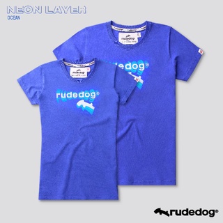 Rudedog เสื้อยืดแขนสั้นชาย/หญิง รุ่น Neon สีฟ้า (ราคาต่อตัว)