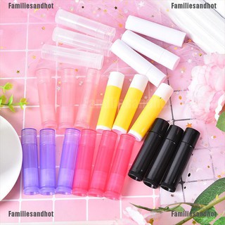 Familiesandhot หลอดเปล่า สําหรับลิปสติก 5 กรัม 10 ชิ้น 7 สีให้เลือก