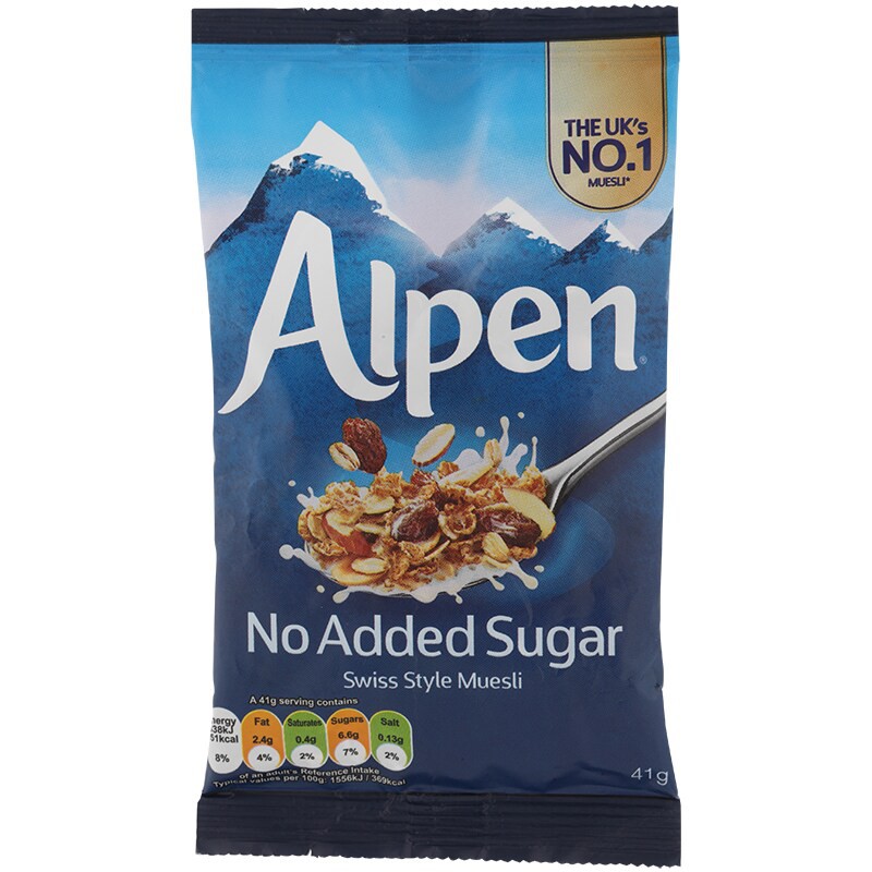 อัลเพนมูสลี่ไม่มีน้ำตาล 41กรัม Alpen Muesli No Sugar 41 grams