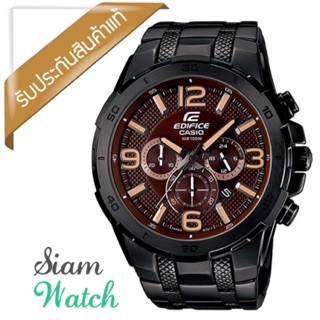 Casio EDIFICE แท้ 💯% ส่งฟรีรุ่น EFR-538BK-5AVUDF  สายแสตนเลส