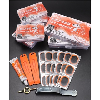 ชุดปะยาง ชุดอุปกรณ์ และ เครื่องมือปะยาง LEBYCLE แบบใช้กาวเย็น Practical Set Tire Repair Kit