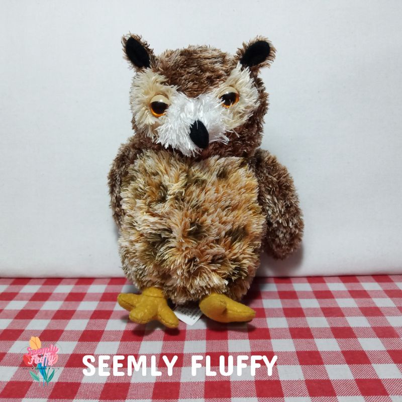 🦉 ตุ๊กตา นกฮูก ป้าย Aurora ป้ายปัก Owl 7"