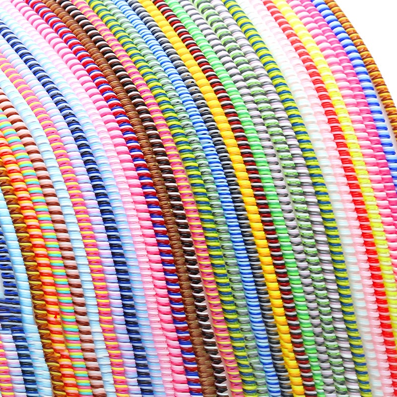 จัดส่งที่รวดเร็ว140ซม 3สีใน1สายเคเบิลเกลียวป้องกันสายชาร์จตัวป้องกันสายไฟที่ม้วนสายไฟ