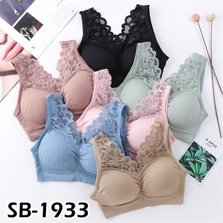 SB-1933  ⚡️SALE⚡️🔥ถูกที่สุด🔥บราลูกไม้แบบสวมไร้โครง [ladystorehouse]