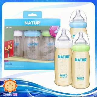 Natur เนเจอร์ ขวดนมสมาร์ทไบโอมิมิค PES 9 oz. แพ็ค2