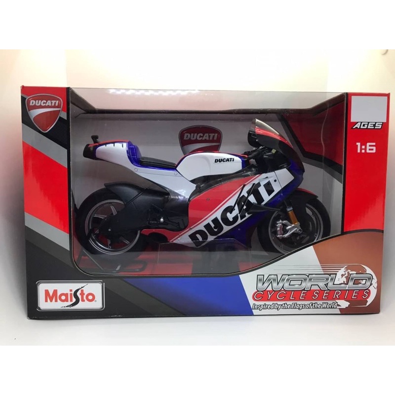 โมเดลรถมอเตอร์ไซค์DUCATI WORLD สเกล1:6ตัวใหญ่ รายละเอียดสวยเป็นงานโมเดลสำหรับตั้งโชว์