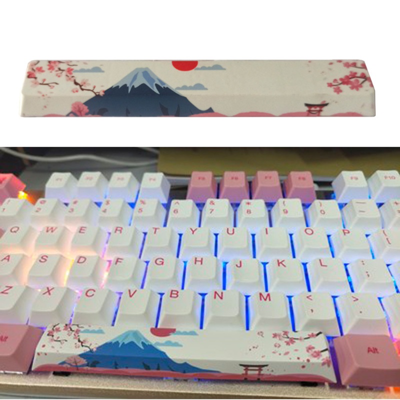 Ready Stock Spacebar Keycap Pbt Five Side Dye Subbed U Cherry