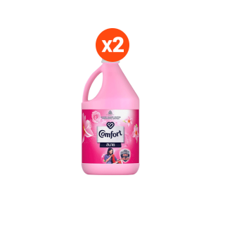 [499.- ส่งฟรี] คอมฟอร์ท น้ำยาปรับผ้านุ่ม สีชมพู 3300 มลX2 Comfort Fabric Softener Regular Pink 3.3 KgX2