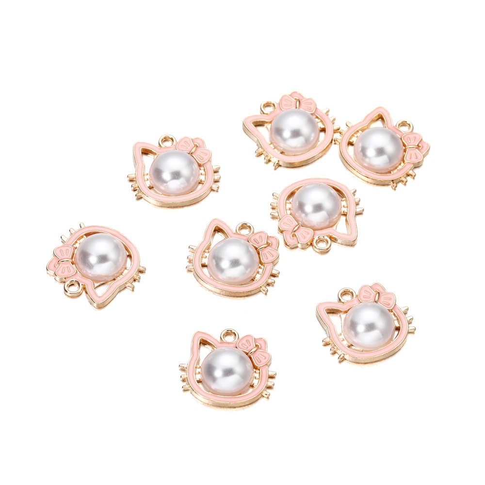 St.kunkka 5pcs ที่คาดผมแมวสีสันสดใสจี้โลหะผสมมุก DIY สำหรับสร้อยคอ Jewelry ราคา ถูกที่สุด ดีลบีเคเค แกลเลอรีภาพที่ 5