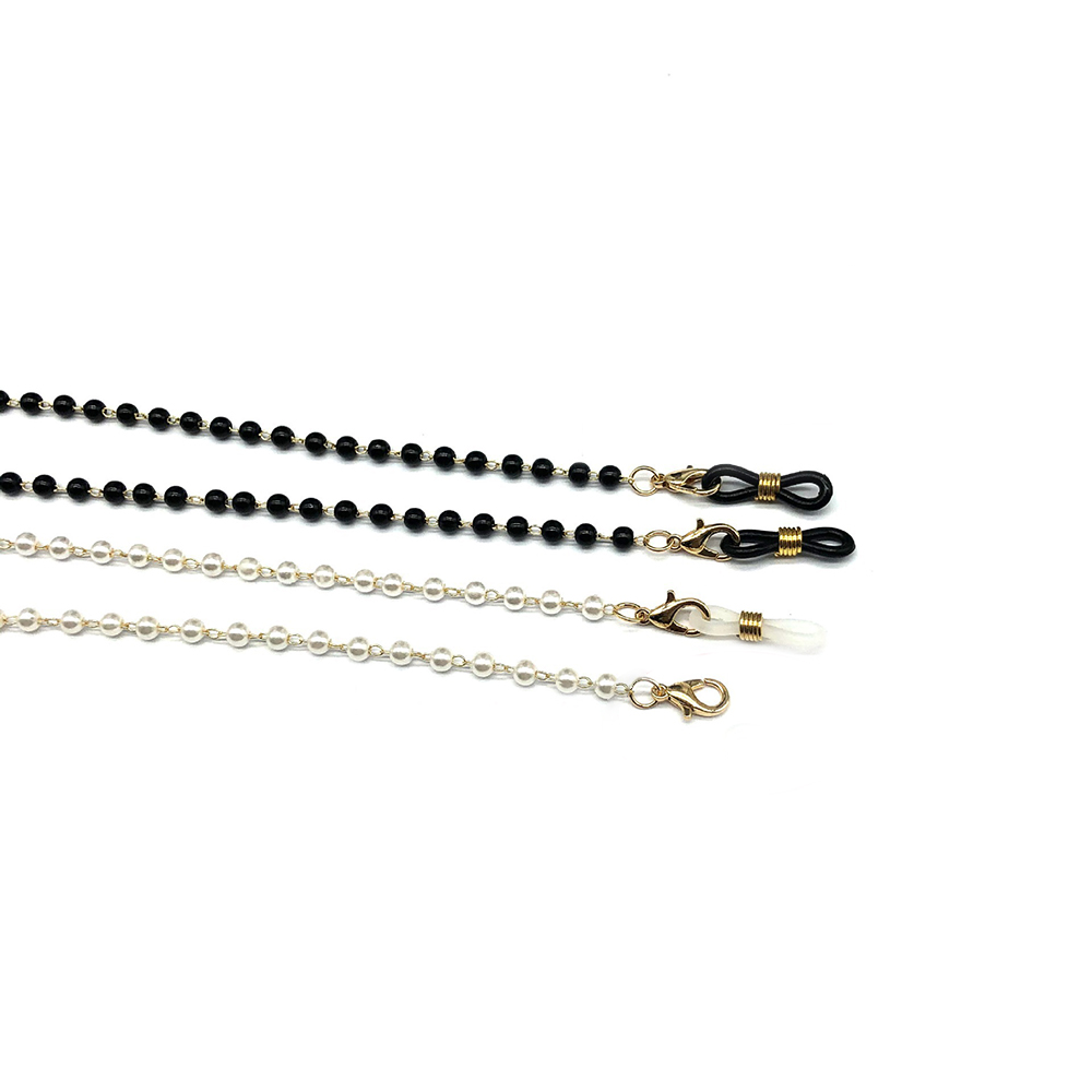 Pearl Glass Crystal Bead Masked Sunglasses Glasses Chain Eyewear Lanyards #4
