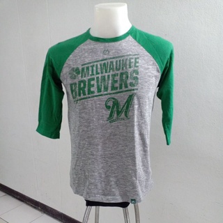 เสื้อยืดกีฬา Majestic MILWAUKEE BREWERS Size S มือ2