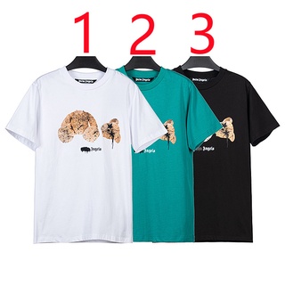 [S-5XL]เสื้อยืดแขนยาวลําลอง ผ้าฝ้าย พิมพ์ลาย Palm Angels แฟชั่นคู่รัก สไตล์สตรีท สําหรับผู้ชาย และผู้หญิง