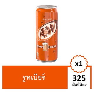 🔥HOT🔥 เอ แอนด์ ดับบลิว น้ำอัดลม 325มล. A&amp;W Soft Drink 325ml Single