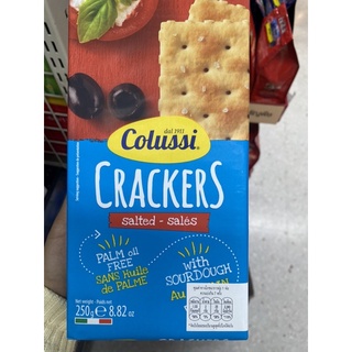 แครกเกอร์ รสเค็ม 250 G. Colussi Salted Crackers โคลุสซี่ ซอล์ท แครกเกอร์