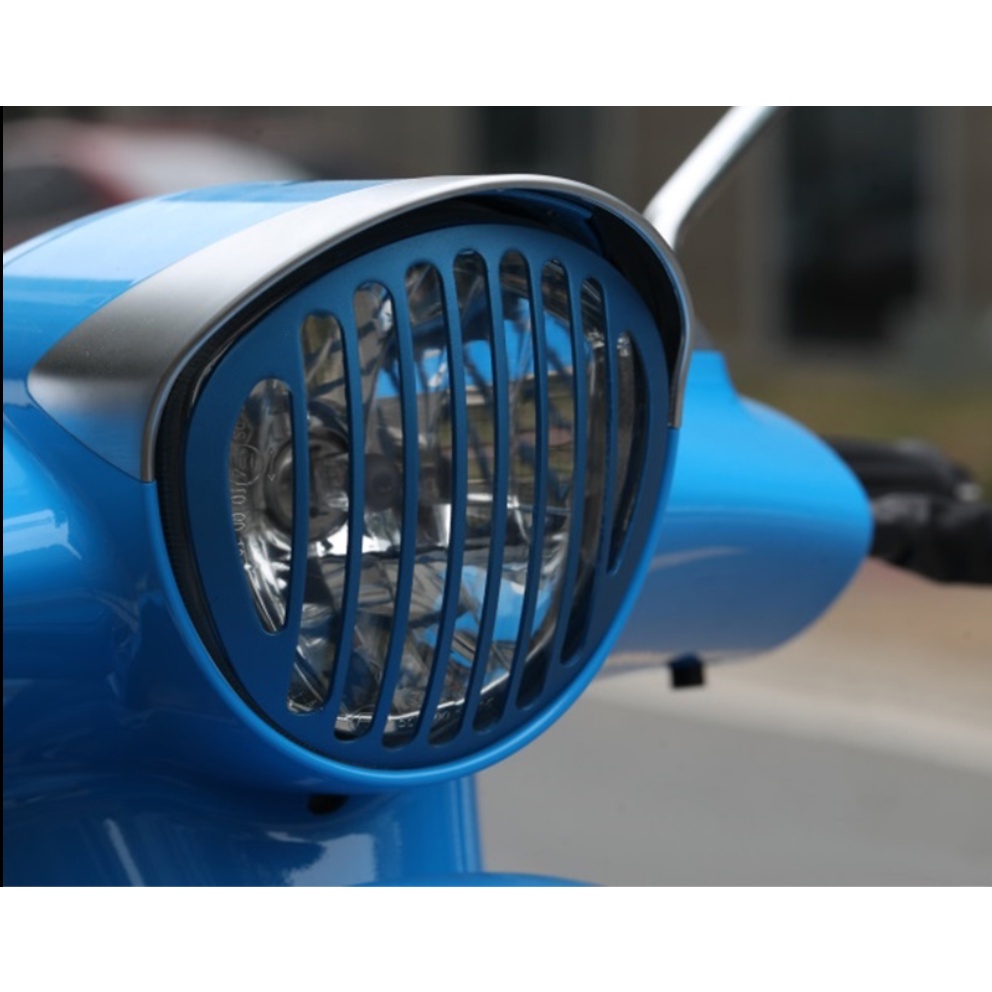 Headlight protection cover Peugeot Django150 aluminum alloy net lamp retro headlight cover modification