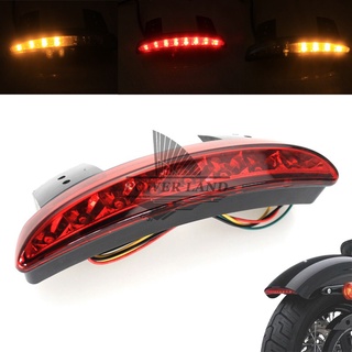 New Motorcycle Red Lens Rear Fender Edge LED Tail   Turn Signal Light Fits For 2004-2013 Harley Sportster XL883 1200 48