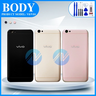 VIVO V5/VIVO V5S อะไหล่บอดี้ เคสกลางพร้อมฝาหลัง Body For vivo v5/v5lite/vivo v5s ICIT 2020