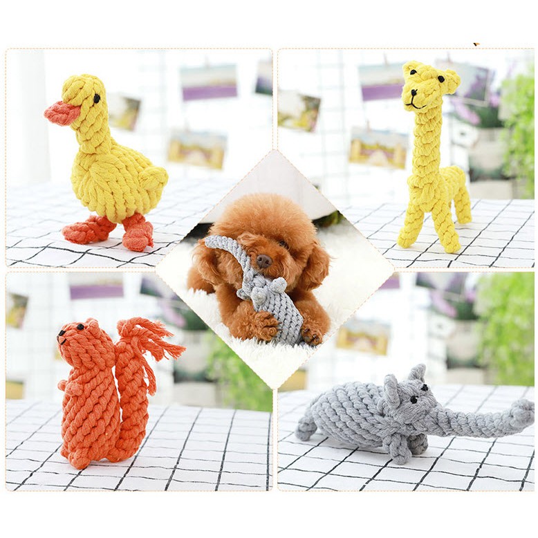 Happy PETs ของเล่นสุนัข เชือกขัดฟัน รูปสัตว์ ของเล่นหมา - รูปที่ 3