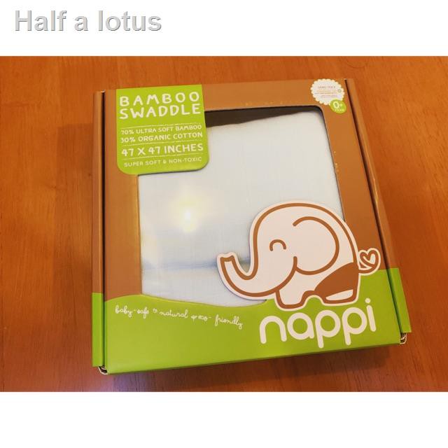 จัดส่งที่รวดเร็ว♦✶NAPPI ผ้าห่อตัวเด็ก ผ้าสาลูใยไผ่