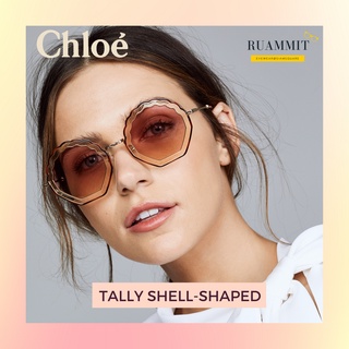 แว่นกันแดด Chloe Tally shell-shaped sunglasses in metal ของแท้!!