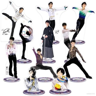 โมเดลฟิกเกอร์อะคริลิค รูปการ์ตูน Yuzuru Hanyu แบบสองด้าน สําหรับตกแต่งบ้าน