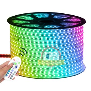 100/M 220V RGB 5050 - LED ไฟเส้น ไฟในรถ ไฟแถบ เปลี่ยนสีได้ Light RGB STRIP ไฟเส้น ไฟตกแต่งห