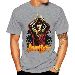 เสื้อยืดแขนสั้น พิมพ์ลาย Joan Jett Regina of Music Hard Rock Glam สีขาว สําหรับผู้ชาย และผู้หญิง