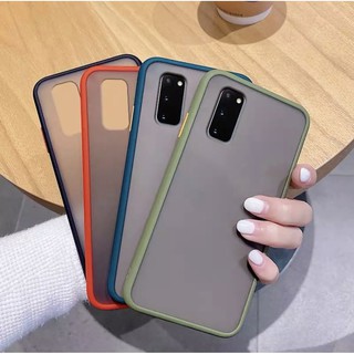 รุ่นใหม่ !!! Case Samsung Galaxy A02S เคสซัมซุง เคสกันกระแทก ปุ่มสีผิวด้านขอบนิ่มหลังแข็ง samsung A02s ส่งจากไทย